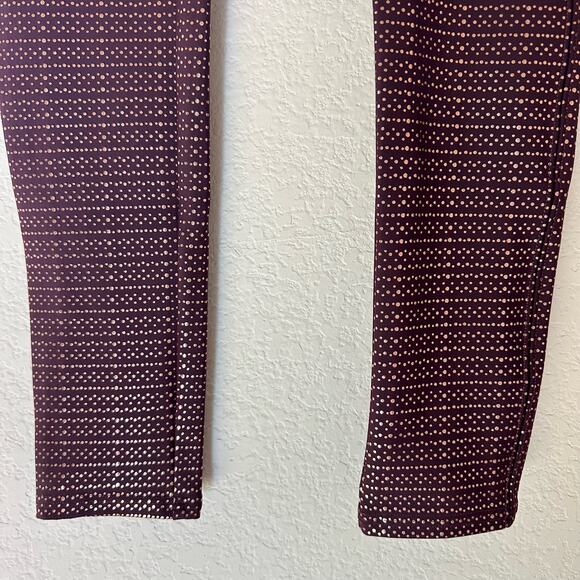 Spanx | NWT Size S Sara Blakely Leggings Metallic Mist 1wine Rose Gold - Picture 7 of 16